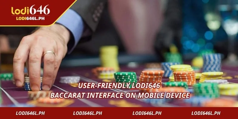 User-friendly Lodi646 baccarat interface on mobile device
