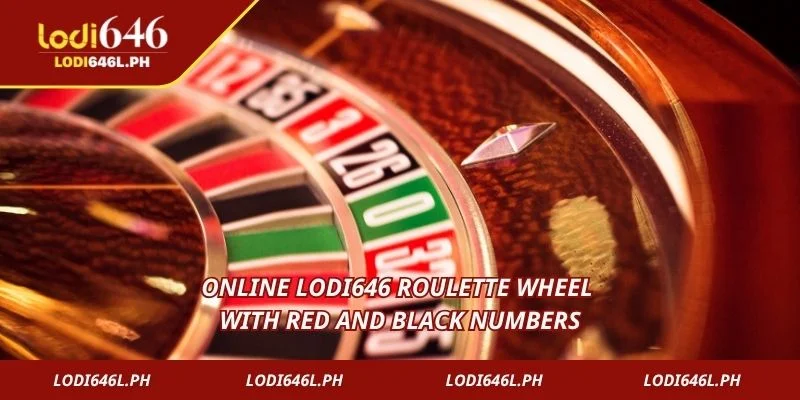 Online Lodi646 roulette wheel with red and black numbers