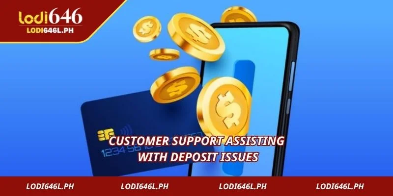Customer support assisting with deposit issues