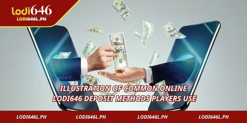 Illustration of common online Lodi646 deposit methods players use
