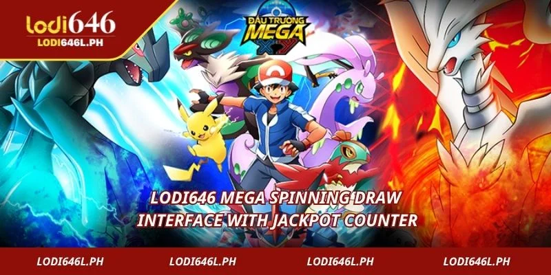 Lodi646 Mega spinning draw interface with jackpot counter